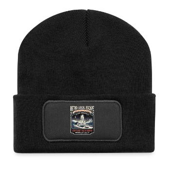 Geysir Andernach Heimat - Recycelte Patch Beanie - Schwarz - Vorne