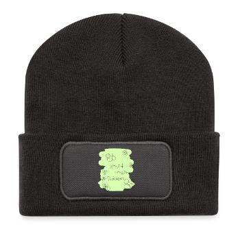 Nicht mein Problem - Recycelte Patch Beanie - Dunkelgrau - Vorne