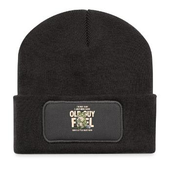Old Guy Fuel Frog - Recycelte Patch Beanie - Dunkelgrau - Vorne