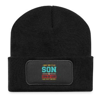 Two Titles: Son & Son-in-Law Rocking Both - Recycled Patch Beanie - black - Front