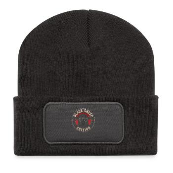 Black Sheep Edition Retro Logo Tee - Recycelte Patch Beanie - Dunkelgrau - Vorne