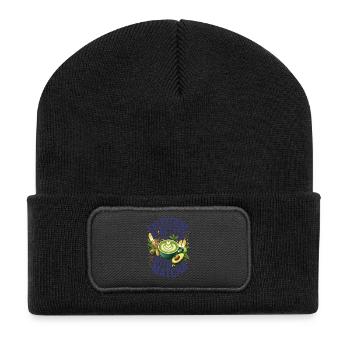 Tout est mieux avec le matcha thé vert matcha - Beanie recyclé à patch - noir - Devant