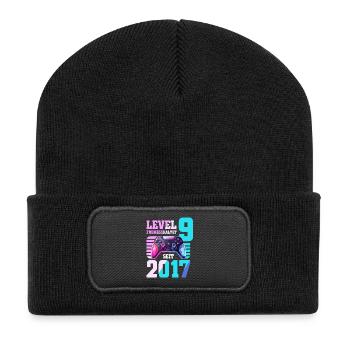9. Geburtstag Junge Mädchen 2017 Gaming Level 9 - Recycelte Patch Beanie - Schwarz - Vorne
