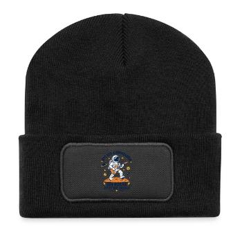Einschulung Astronaut Gitarre Shirt - Recycelte Patch Beanie - Schwarz - Vorne