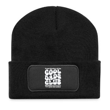 Cool Dads Club - Papa Vatertag Geschenk - Recycelte Patch Beanie - Schwarz - Vorne