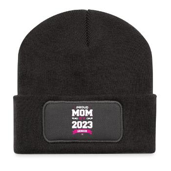 Proud Mom 2023 Senior - Recycelte Patch Beanie - Dunkelgrau - Vorne