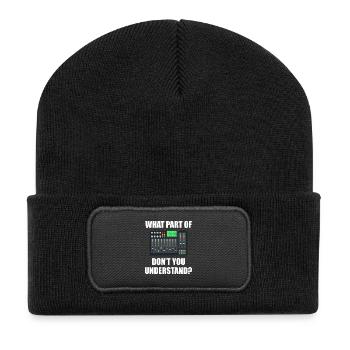 Quelle partie de Tontechniker Toningenieur - Beanie recyclé à patch - noir - Devant