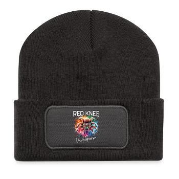 Rotknie Vogelspinne Flüsterer - Recycelte Patch Beanie - Dunkelgrau - Vorne