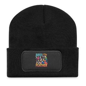Birds of Every Feather Vogel - Recycelte Patch Beanie - Schwarz - Vorne