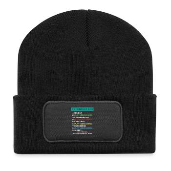 Gamer's Perfect Day – Funny Gaming Life Tee - Beanie recyclé à patch - noir - Devant