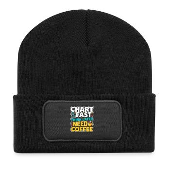 Night Shift Nurse, Tired - Recycled Patch Beanie - black - Front