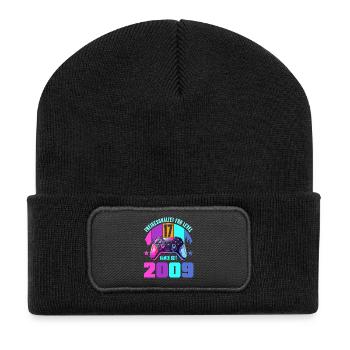 17. Geburtstag Junge Mädchen - Recycelte Patch Beanie - Schwarz - Vorne