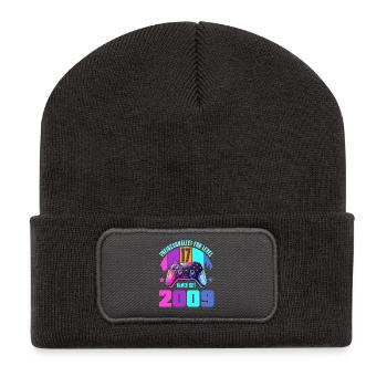 17. Geburtstag Junge Mädchen - Recycelte Patch Beanie - Dunkelgrau - Vorne