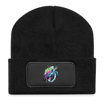 Sea turtle, turtle, water turtle - Recycled Patch Beanie - black - Front