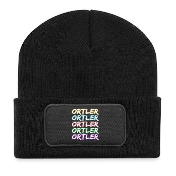 Couleurs néon Ortler - Beanie recyclé à patch - noir - Devant