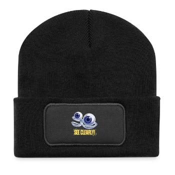Voir clairement le graphique oculaire - Beanie recyclé à patch - noir - Devant