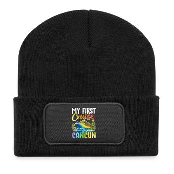 My First Cruise Cancun - Recycelte Patch Beanie - Schwarz - Vorne