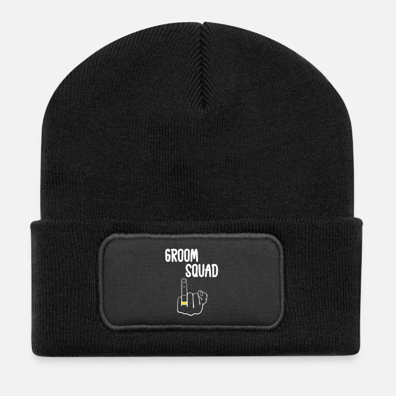 Edgy Groom Squad - Recycelte Patch Beanie - Schwarz