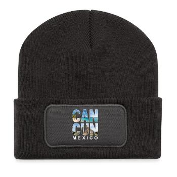 Cancun Mexico - Recycelte Patch Beanie - Dunkelgrau - Vorne