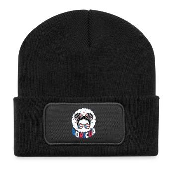 Boricua Girl Puerto Rican Puerto Rico Hispanic - Recycled Patch Beanie - black - Front