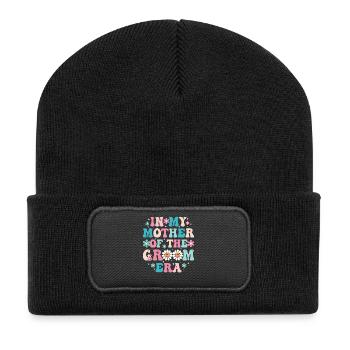 In My Mother Of The Groom Era - Recycelte Patch Beanie - Schwarz - Vorne