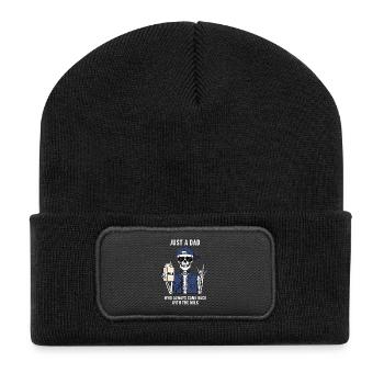Juste un papa qui revenait toujours avec le lait - Beanie recyclé à patch - noir - Devant