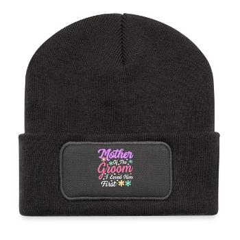 Mother of the groom: First Love - Recycled Patch Beanie - dark grey - Front