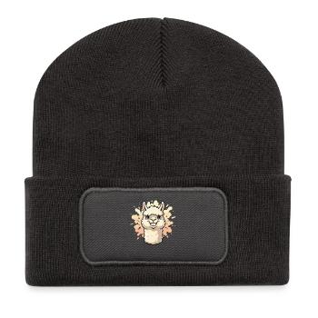 Alpaca Smile Paint Splash - Recycled Patch Beanie - dark grey - Front