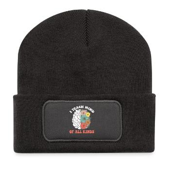 Blühendes Gehirn der Vielfalt - Recycelte Patch Beanie - Dunkelgrau - Vorne