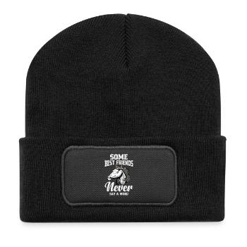  Percheron Never say a Word Horse Riding - Recycled Patch Beanie - black - Front