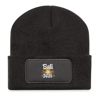 Bali 2026 - Beanie recyclé à patch - charbon - Devant