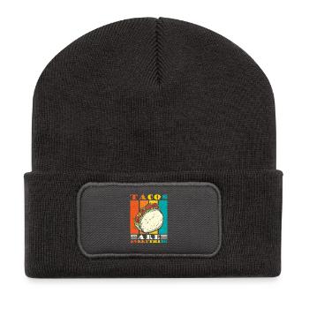 Tacos are everything - Recycled Patch Beanie - dark grey - Front