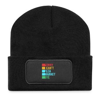 Marché aux puces - Beanie recyclé à patch - noir - Devant