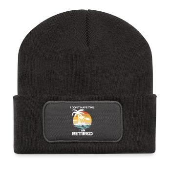 Retired No Time - Recycled Patch Beanie - dark grey - Front