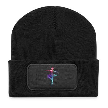 Balletttänzerin Ballerina Weltall Ballett Tänzerin - Recycelte Patch Beanie - Schwarz - Vorne