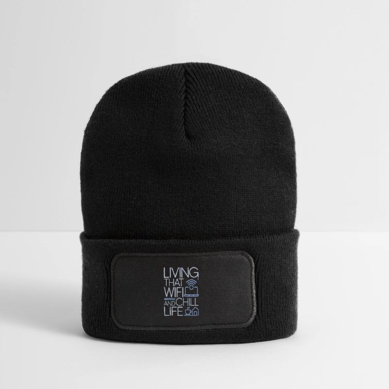 Remote Developer Living That WiFi Web Developer Recycled Patch Beanie