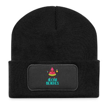 Vacances fraîches de pastèques à Aloha Beaches Été - Beanie recyclé à patch - noir - Devant