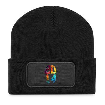 12 JAHRE ALT 2014 12. GEBURTSTAG - Recycelte Patch Beanie - Schwarz - Vorne