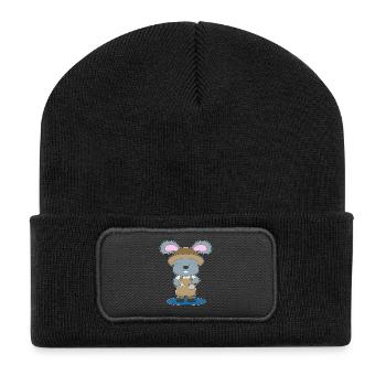 Cafetière Bunny - Beanie recyclé à patch - noir - Devant