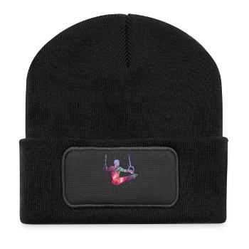 Gymnastics Gymnastics Ring Gymnastics Space Gymnastics - Recycled Patch Beanie - black - Front