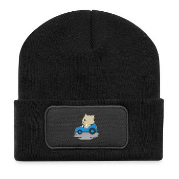 Cat Car - Recycled Patch Beanie - black - Front