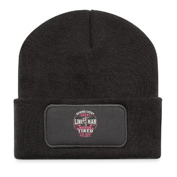 Les techniciens aiment la technologie électrique des câbles - Beanie recyclé à patch - charbon - Devant