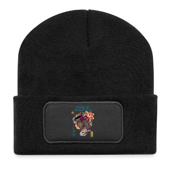 Powered By Booster Packs Trading Card Collector - Recycled Patch Beanie - black - Front
