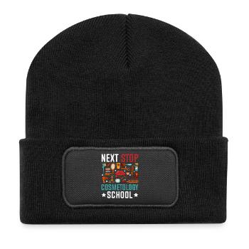 Next Stop Cosmetology School - Recycelte Patch Beanie - Schwarz - Vorne