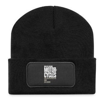 Les motos existent Chopper Motard Motard - Beanie recyclé à patch - noir - Devant