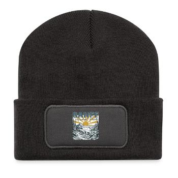 Banff Nationalpark Kanada Vintage - Recycelte Patch Beanie - Dunkelgrau - Vorne