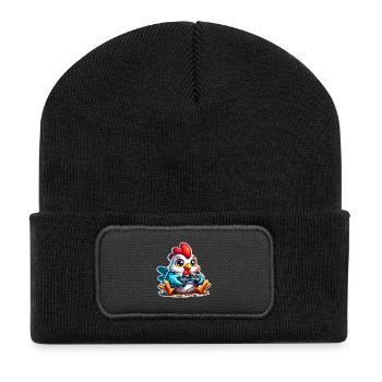 Joueur de poules - Beanie recyclé à patch - noir - Devant