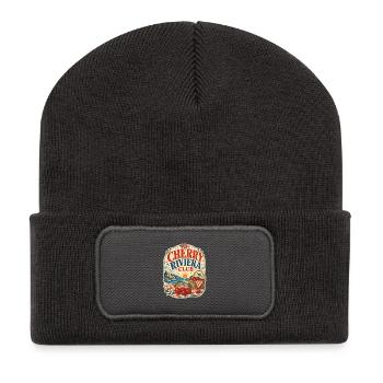 Cherry Riviera Club Sommer Design für jeden Anlass - Recycelte Patch Beanie - Dunkelgrau - Vorne