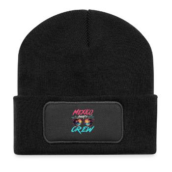 Mexiko Party Crew - Recycelte Patch Beanie - Schwarz - Vorne