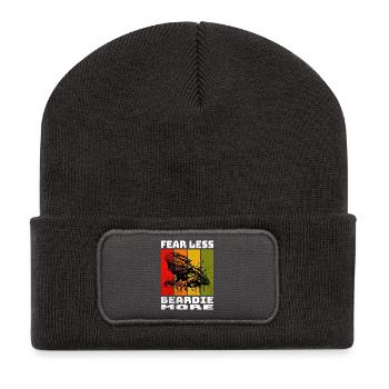 Bearded dragon - Recycled Patch Beanie - dark grey - Front